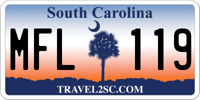 SC license plate MFL119