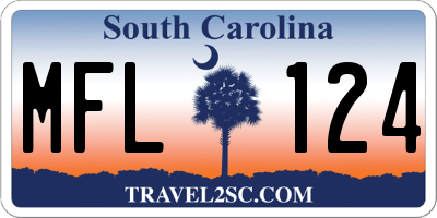 SC license plate MFL124