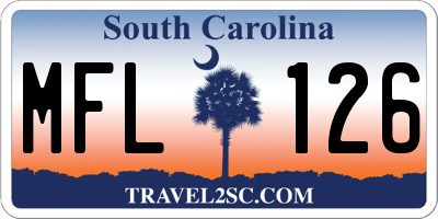 SC license plate MFL126