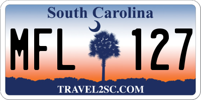 SC license plate MFL127