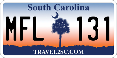 SC license plate MFL131