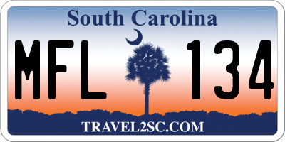 SC license plate MFL134