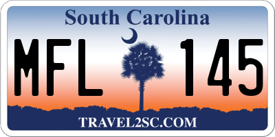 SC license plate MFL145
