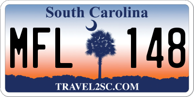 SC license plate MFL148