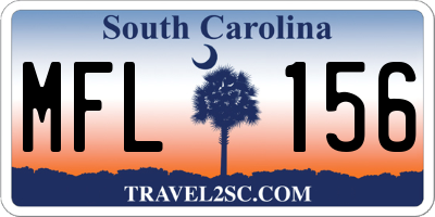 SC license plate MFL156