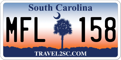 SC license plate MFL158