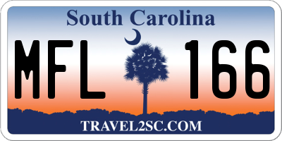SC license plate MFL166