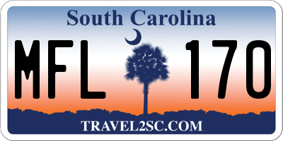 SC license plate MFL170