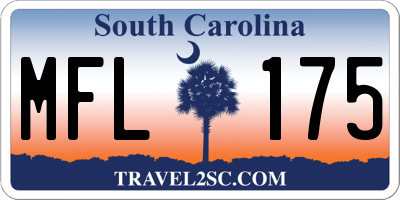 SC license plate MFL175