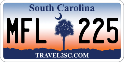 SC license plate MFL225
