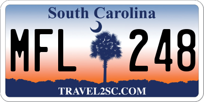 SC license plate MFL248