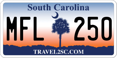 SC license plate MFL250