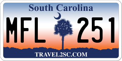 SC license plate MFL251