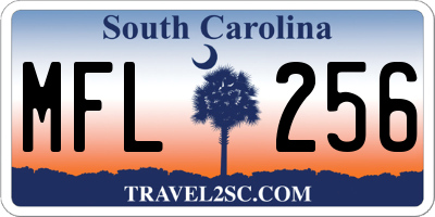 SC license plate MFL256
