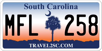 SC license plate MFL258