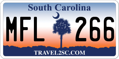 SC license plate MFL266