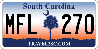 SC license plate MFL270