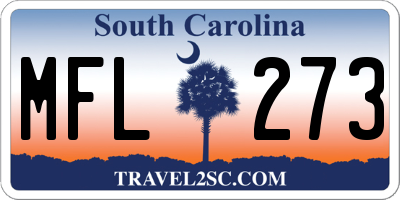SC license plate MFL273