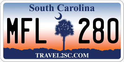 SC license plate MFL280
