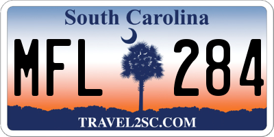 SC license plate MFL284