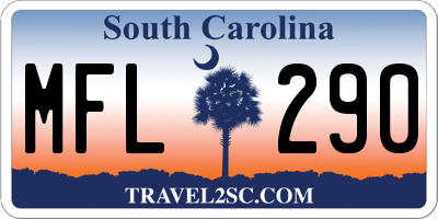 SC license plate MFL290