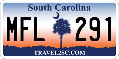 SC license plate MFL291