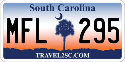 SC license plate MFL295