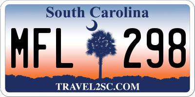 SC license plate MFL298