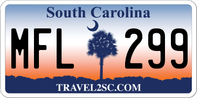 SC license plate MFL299