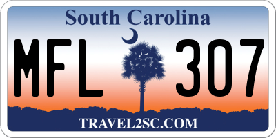 SC license plate MFL307
