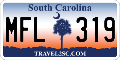 SC license plate MFL319
