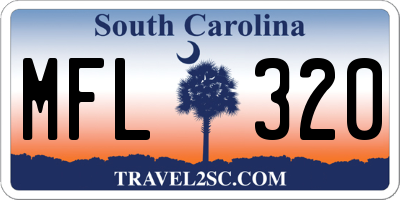 SC license plate MFL320
