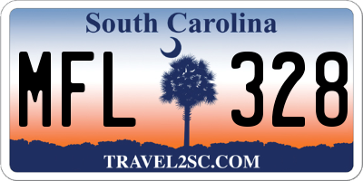 SC license plate MFL328