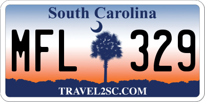 SC license plate MFL329