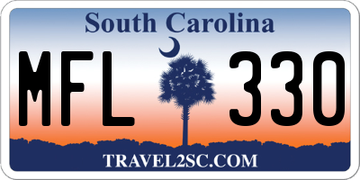 SC license plate MFL330