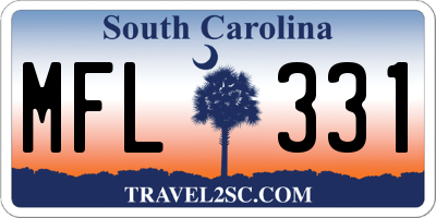 SC license plate MFL331