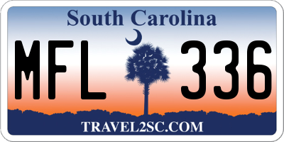 SC license plate MFL336