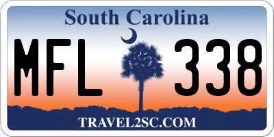 SC license plate MFL338