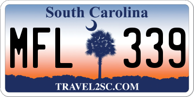 SC license plate MFL339