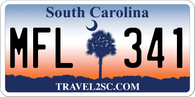 SC license plate MFL341