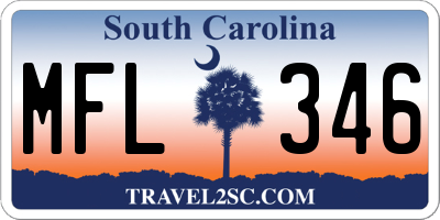 SC license plate MFL346
