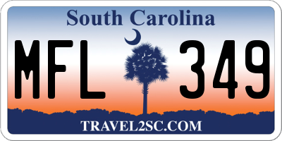 SC license plate MFL349