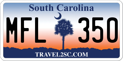 SC license plate MFL350