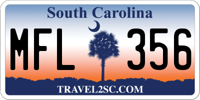 SC license plate MFL356