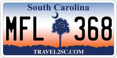 SC license plate MFL368