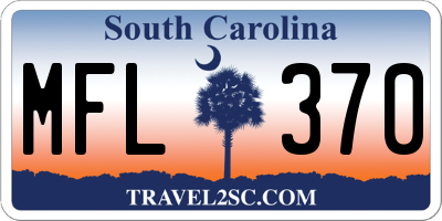 SC license plate MFL370