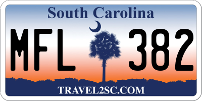 SC license plate MFL382