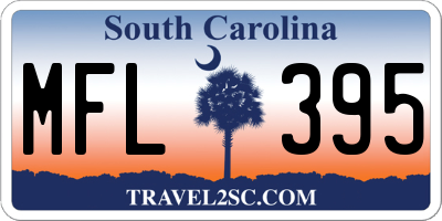 SC license plate MFL395