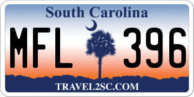 SC license plate MFL396