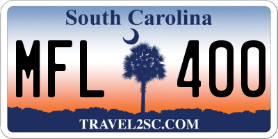 SC license plate MFL400